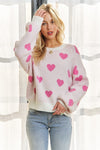 Heart Round Neck Sweater