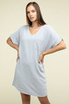 Woven Airflow V-Neck Dress