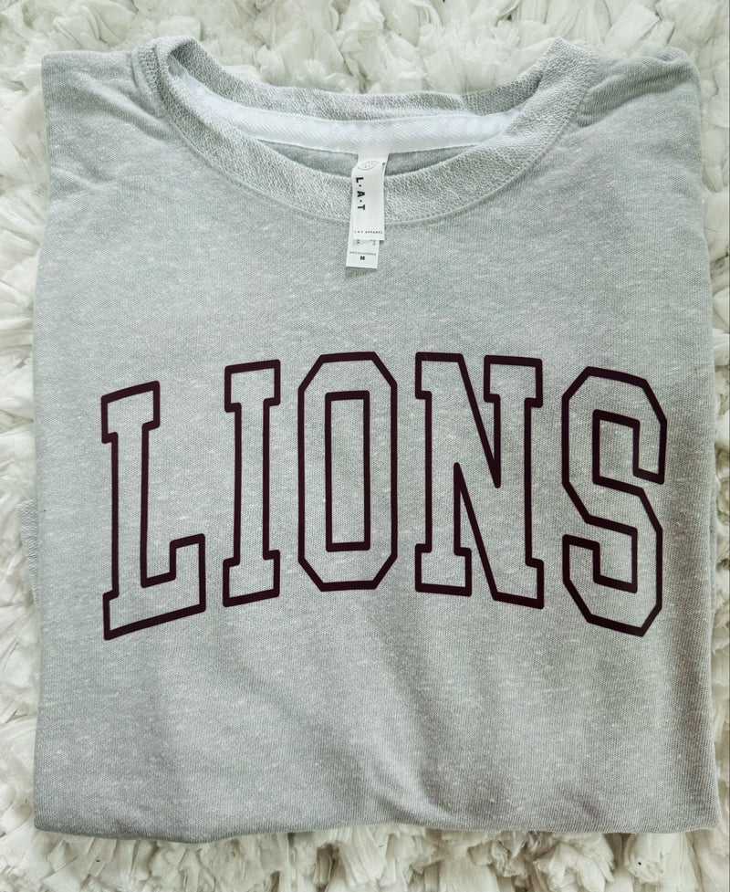 Lions Elbow Patch Pullover