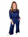 Dupe Textured Long Sleeve Top Pants Set