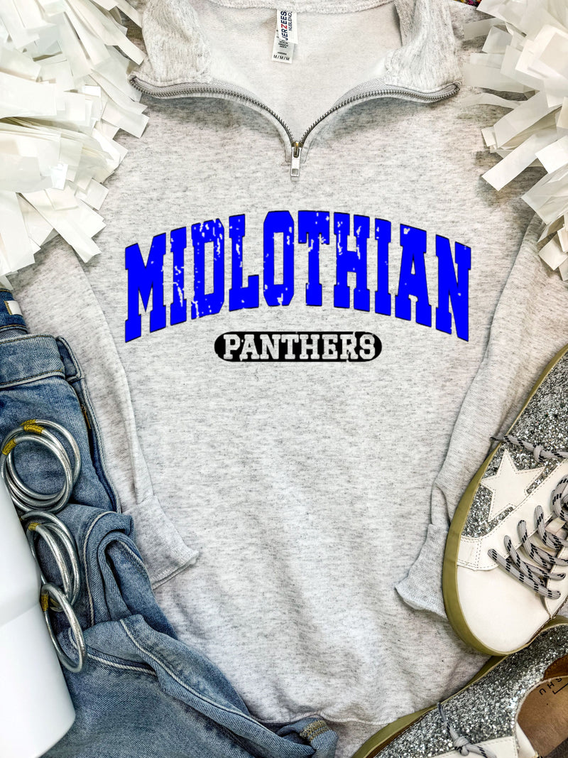 Midlothian Panthers Quarter Zip Pullover PREORDER