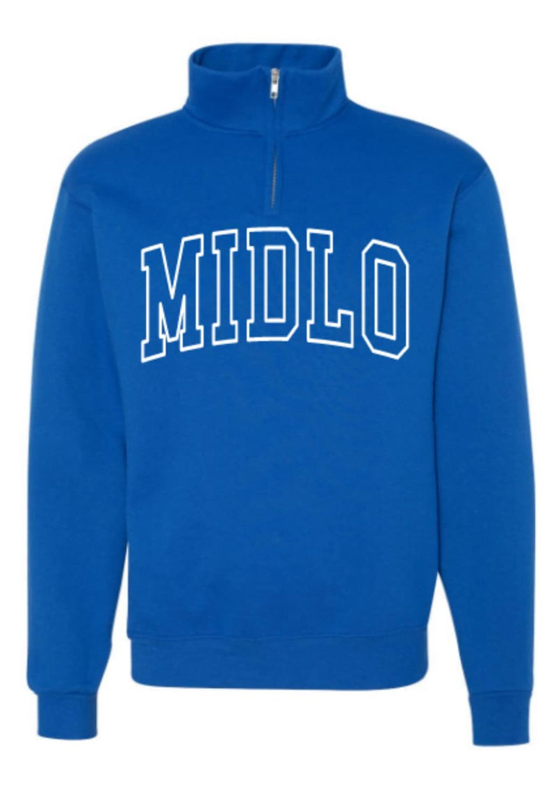 BLUE MIDLO Quarter Zip Pullover PREORDER