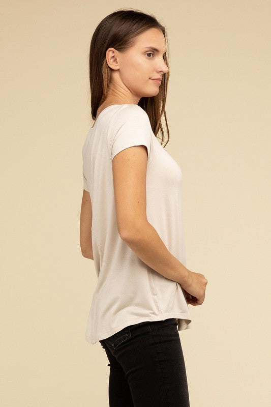 Round Hem Short Sleeve Tee