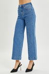 RISEN Front Seam High Rise Wide Leg Jeans