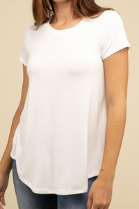 Round Hem Short Sleeve Tee