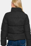 Black Puffer Jacket with Pockets