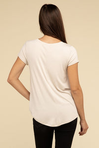 Round Hem Short Sleeve Tee