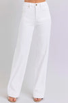 RISEN White High Rise Straight Leg Jeans