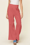 Smocked Waist Wide Leg Gauze Pants