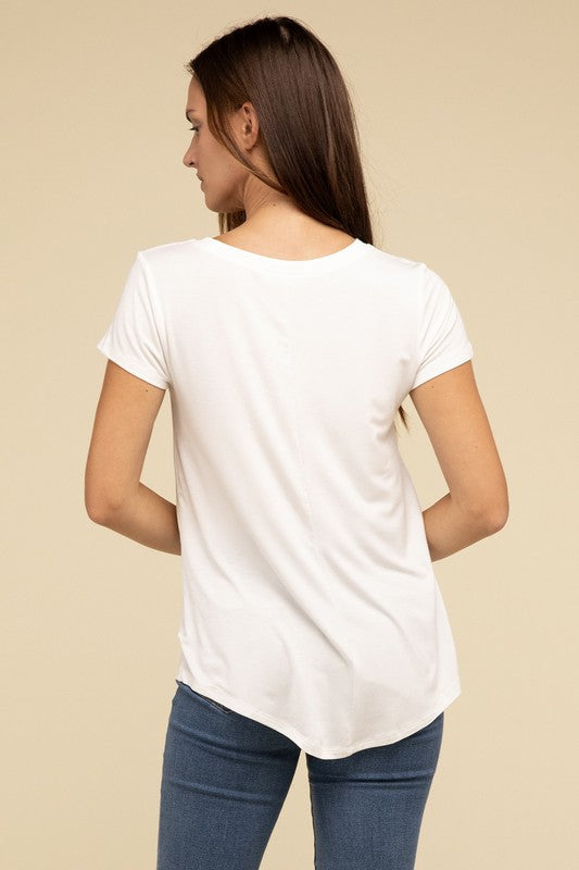 Round Hem Short Sleeve Tee