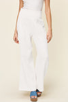 Smocked Waist Wide Leg Gauze Pants