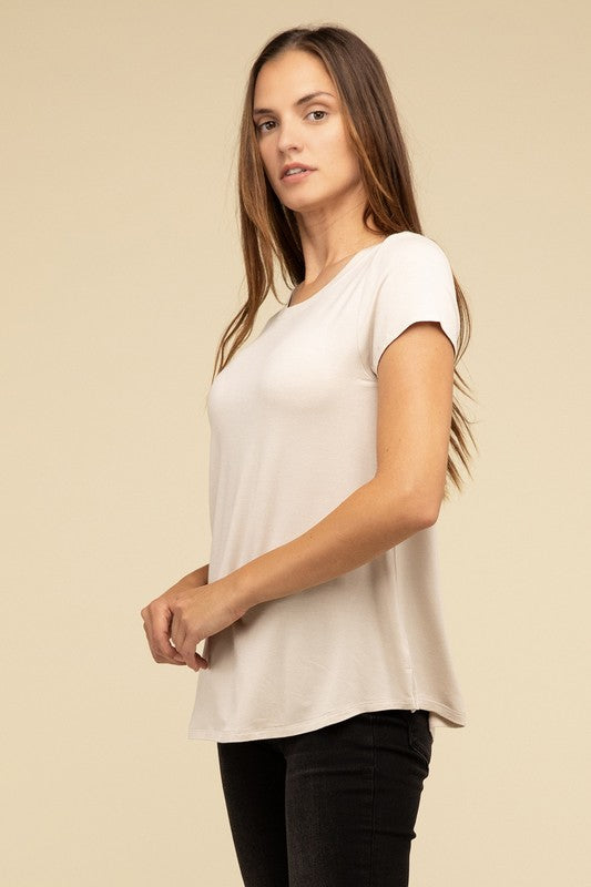 Round Hem Short Sleeve Tee