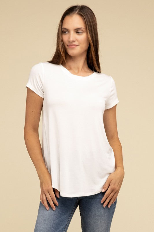 Round Hem Short Sleeve Tee