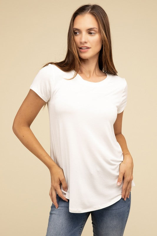 Round Hem Short Sleeve Tee