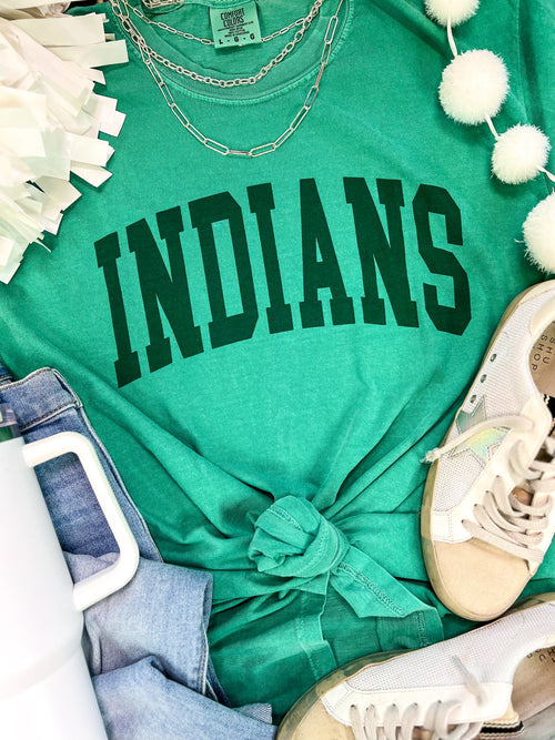 Hachie Indians T-Shirt – Turquoise & Tangerine
