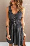 Sleeveless Button Down Dress