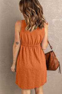 Sleeveless Button Down Dress