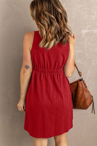 Sleeveless Button Down Dress