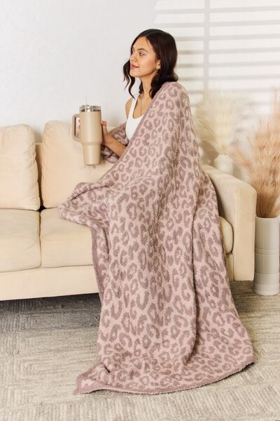 Pink leopard best sale throw blanket