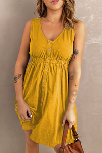 Sleeveless Button Down Dress