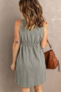 Sleeveless Button Down Dress