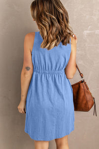 Sleeveless Button Down Dress