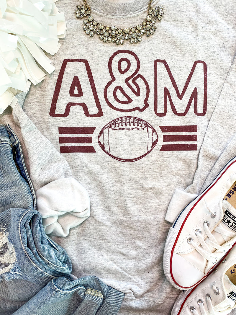 A & M Vintage Football Sweatshirt PREORDER
